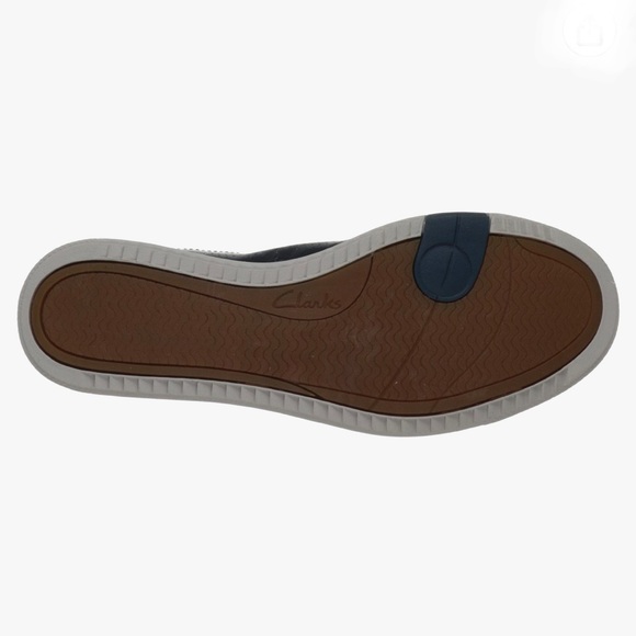 Clarks Men's Niven Life Oxford Navy Blue Leather Sneakers 12 - Picture 6 of 15